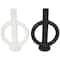 CosmoLiving by Cosmopolitan 10" Black & White Ceramic Geometric Ring Taper Candle Holder Set